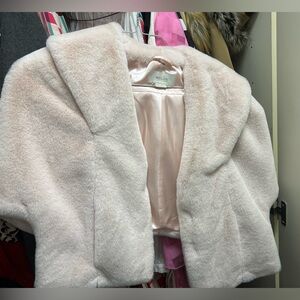 BHLDN Soft Pink Satin Lined wrap/jacket